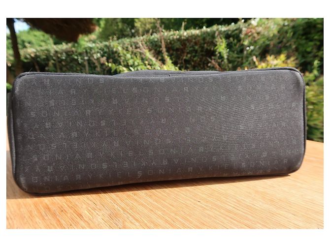 Sonia Rykiel Einkaufstasche aus schwarzem Monogramm Stoff - Ansicht 6