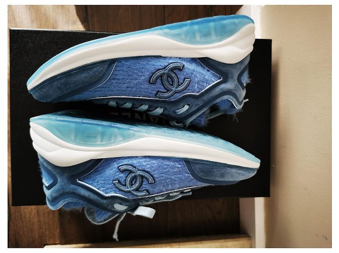 Sneakers Chanel blu - vista 4
