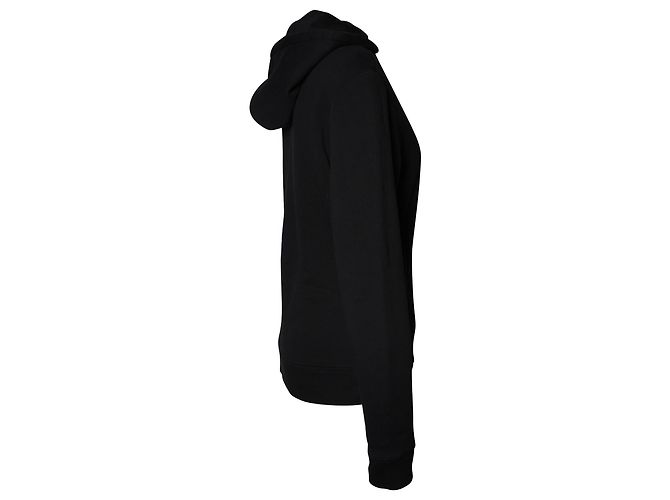 Paco Rabanne Kapuzenpullover mit Kordelzug und Logo-Print aus schwarzer Baumwolle - Ansicht 2