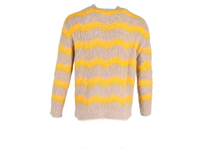 Acne Studios Kristoffer Pullover mit Rundhalsausschnitt aus beigem Acryl - Ansicht 3