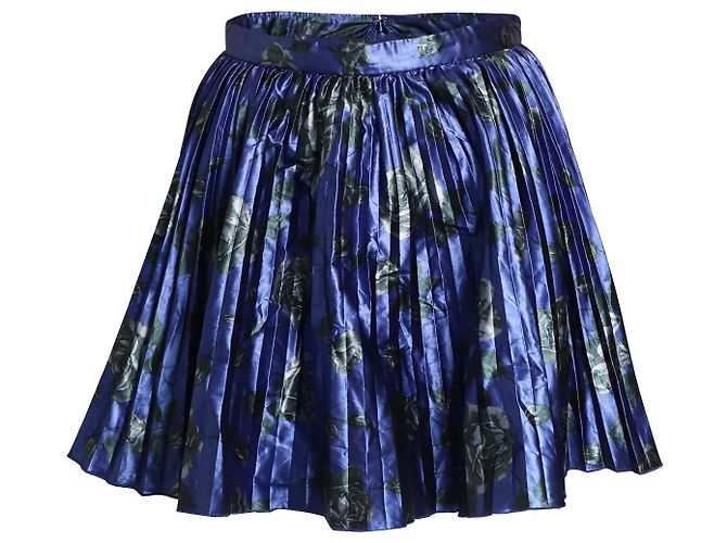 Falda plisada estampada Red Valentino en sintético azul Impresión de pitón - vista 3