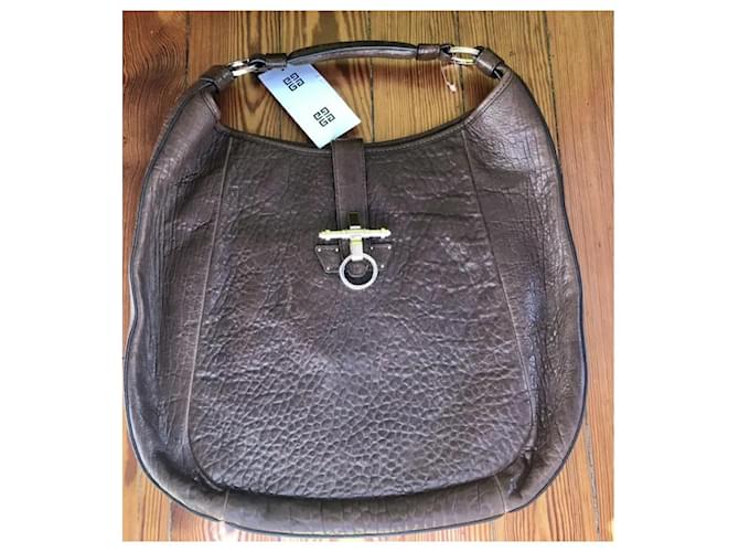 Borsa a mano Givenchy Obsedia in pelle marrone Marrone scuro - vista 2