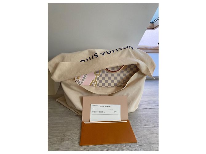 Louis Vuitton Neverfull MM Damier Azur Canvas nautico 2023 Blu - vista 18