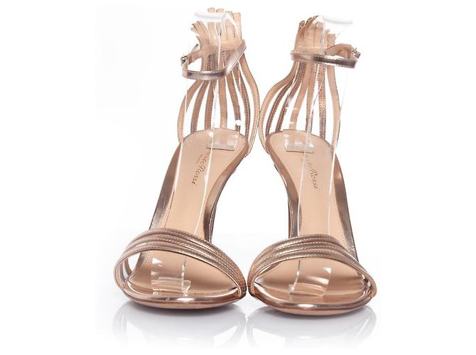 Gianvito Rossi, Sandalo metallizzato D'oro - vista 5