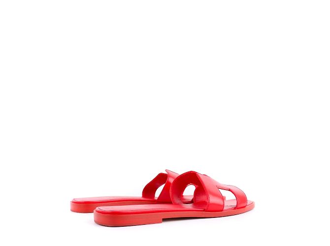 Hermès Sandales HERMES Oran Rouge - vue 2