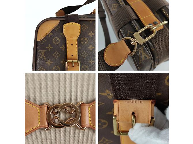 Louis Vuitton Valigia Louis Vuitton Satellite 50 monogramma con tracolla Marrone - vista 6