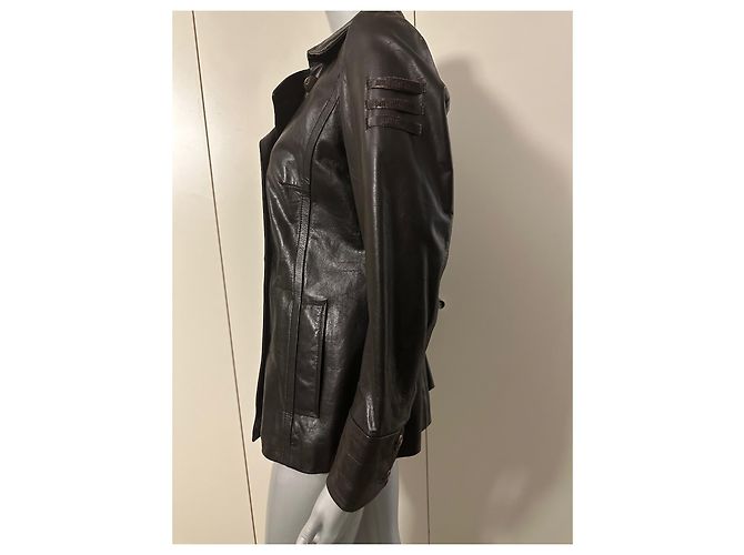 Oakwood Lederjacke Dunkelbraun - Ansicht 2