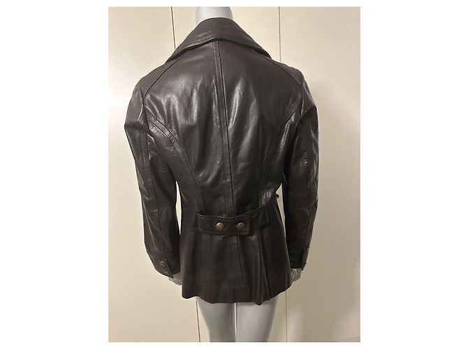 Oakwood Lederjacke Dunkelbraun - Ansicht 3