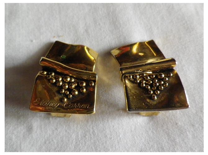 Orecchini a clip in metallo dorato Sidney Carron Gold hardware - vista 2