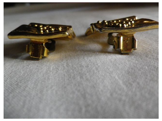 Orecchini a clip in metallo dorato Sidney Carron Gold hardware - vista 3