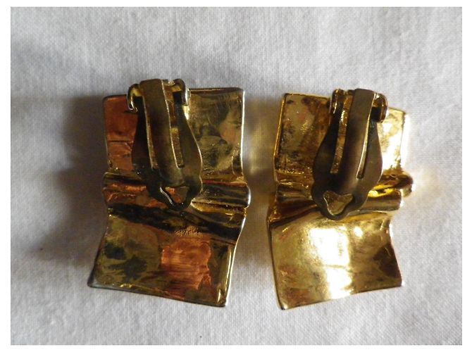Orecchini a clip in metallo dorato Sidney Carron Gold hardware - vista 6