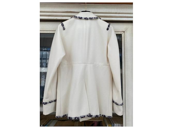 Chanel Parade Jacke Wolle eggshell Aus weiß - Ansicht 2