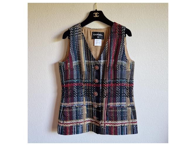 Chaleco sin mangas Chanel de tweed - vista 2
