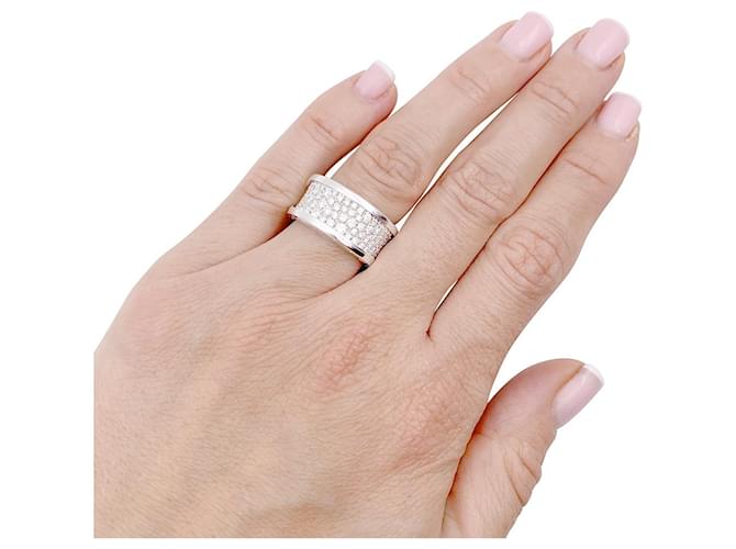 Anillo Bulgari, 'B.Zero1', oro blanco y pavé de diamantes. - vista 3
