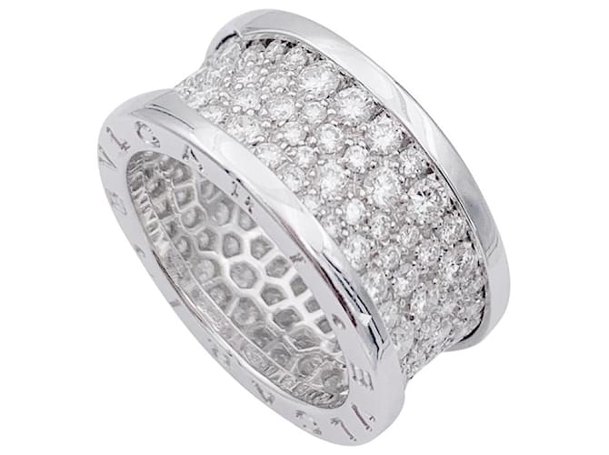 Anillo Bulgari, 'B.Zero1', oro blanco y pavé de diamantes. - vista 4
