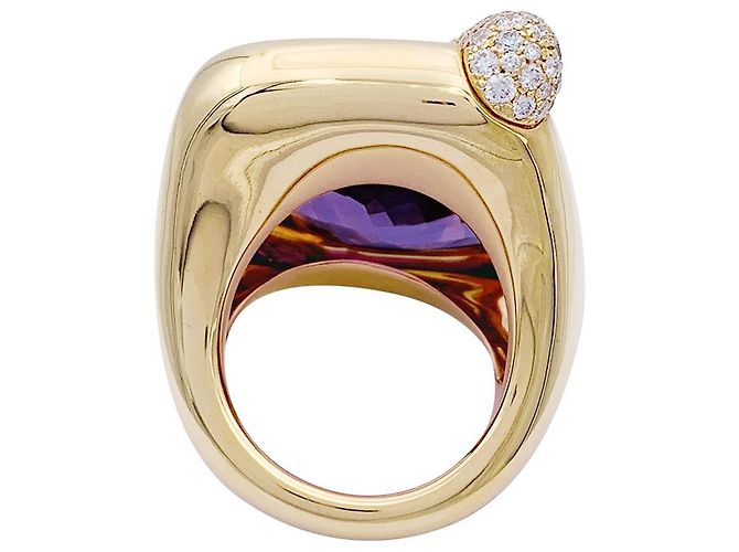 Anel de Pomellato, “Ritrato”, Rosa ouro, Ametista e diamantes. - vista 3