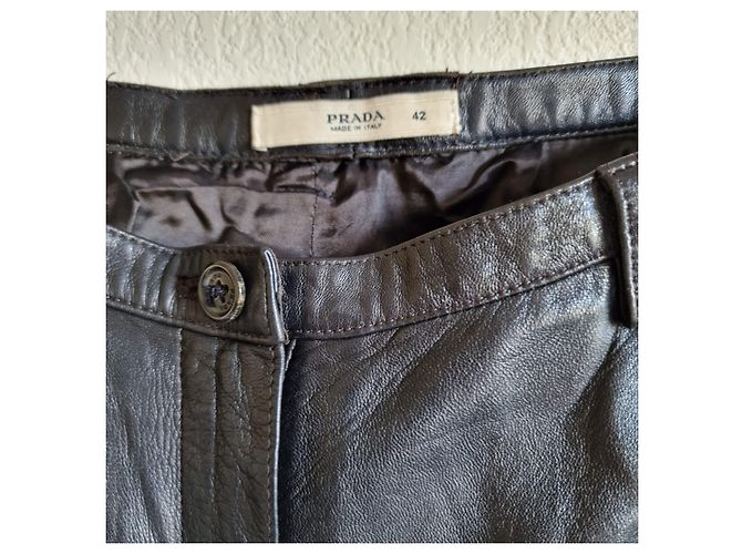 Prada Lederhose Schwarz - Ansicht 2