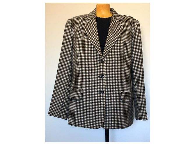 Jackengröße von Burberry 48 Schwarz Weiß - Ansicht 2