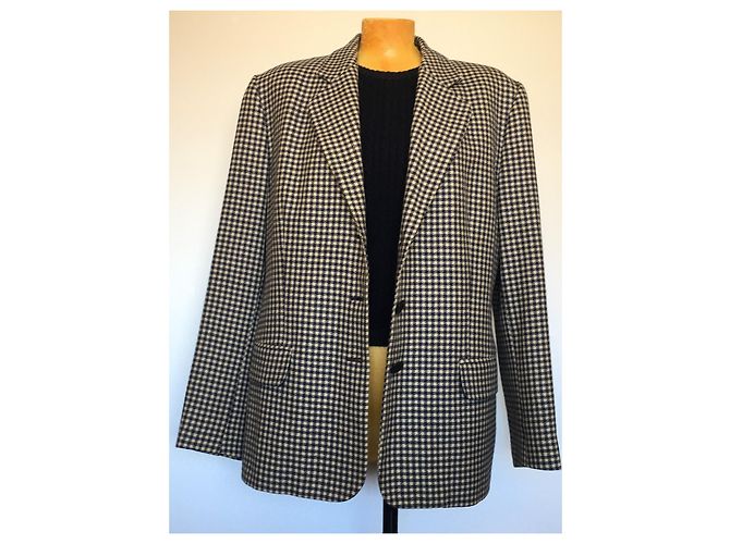 Jackengröße von Burberry 48 Schwarz Weiß - Ansicht 3