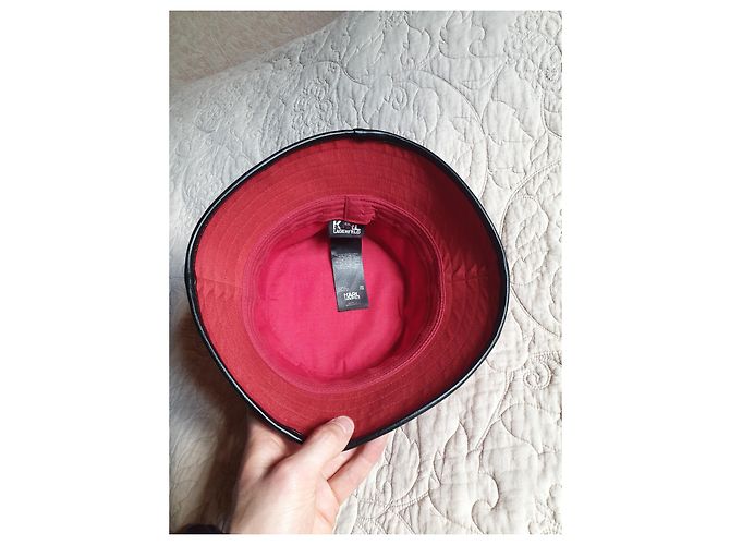 Karl Lagerfeld red hat / pink monogram unisex - view 3