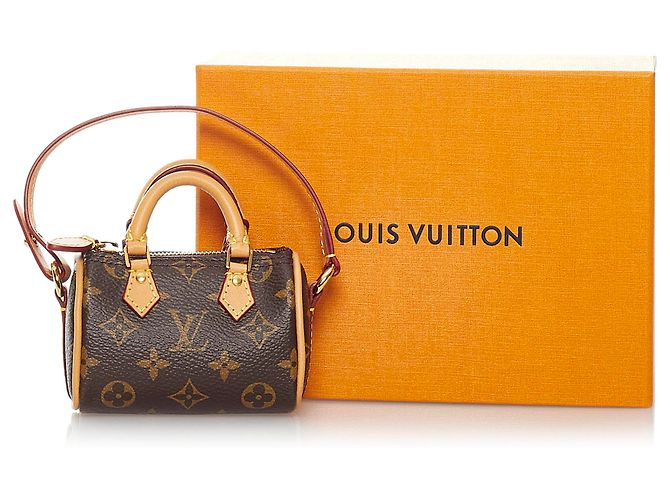 Ciondolo per borsa Speedy micro con monogramma marrone Louis Vuitton - vista 10