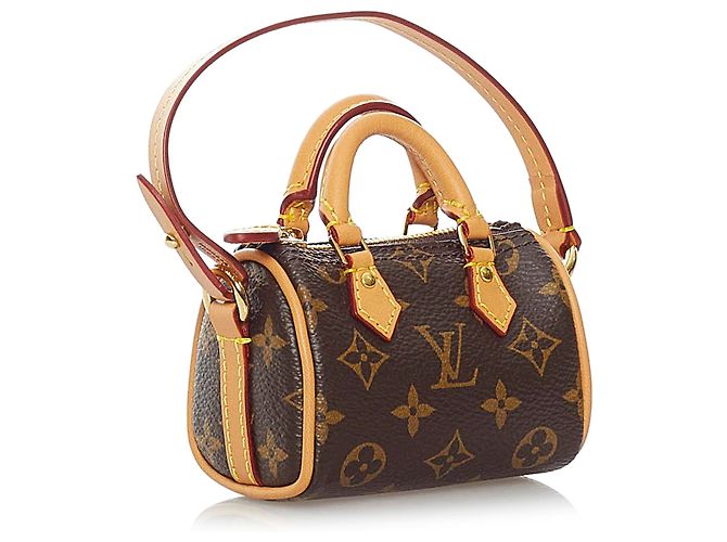 Ciondolo per borsa Speedy micro con monogramma marrone Louis Vuitton - vista 2