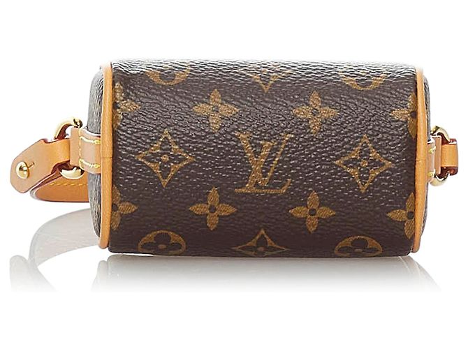 Ciondolo per borsa Speedy micro con monogramma marrone Louis Vuitton - vista 4