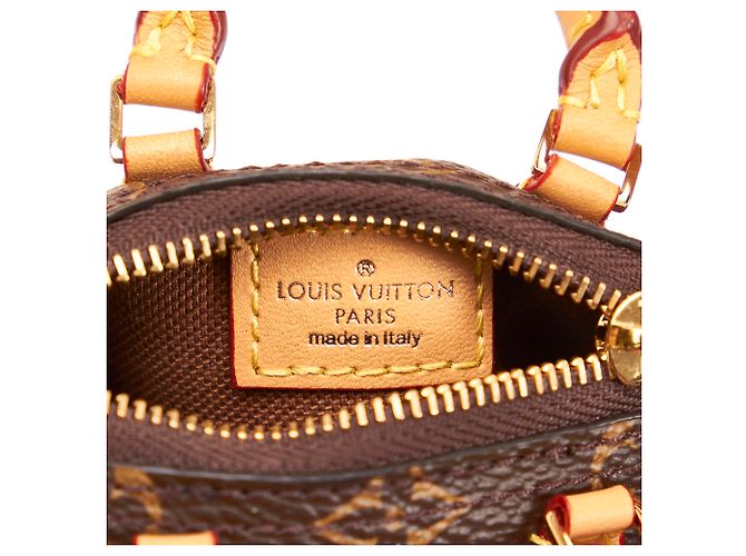 Ciondolo per borsa Speedy micro con monogramma marrone Louis Vuitton - vista 6