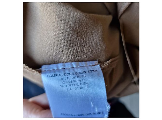 Vestido Gucci marrom de algodão com detalhes em couro de python - vista 3