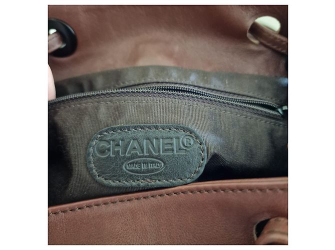 Chanel Backpack Light Brown Ostrich Leather - view 6