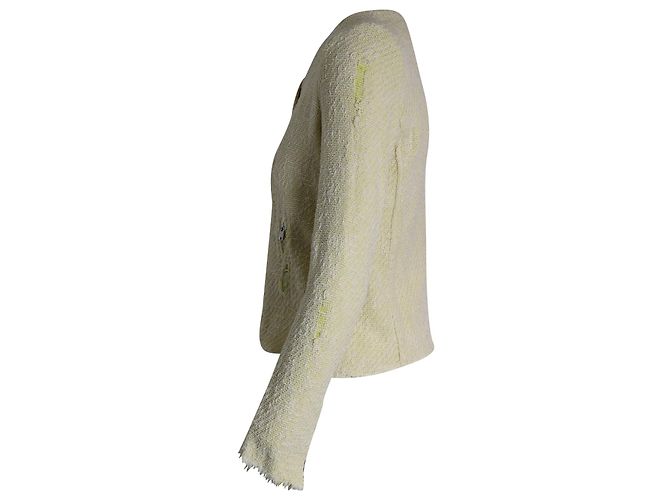 Chaqueta de tweed de noche desgastada Iro en algodón amarillo - vista 2