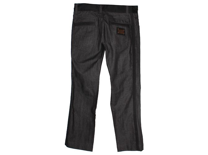 Vaqueros rectos Dolce & Gabbana de algodón negro - vista 2