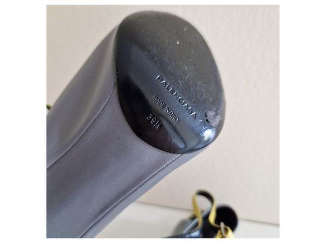 Sandali Balenciaga in pelle grigio scuro Grigio antracite - vista 5