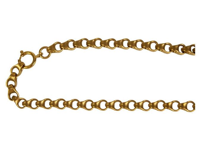 Chloé Chloe Catena lunga in metallo color oro con. Collana con lucchetto con logo - vista 4