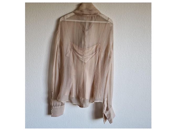 Camicetta di seta Alexander McQueen beige - vista 2
