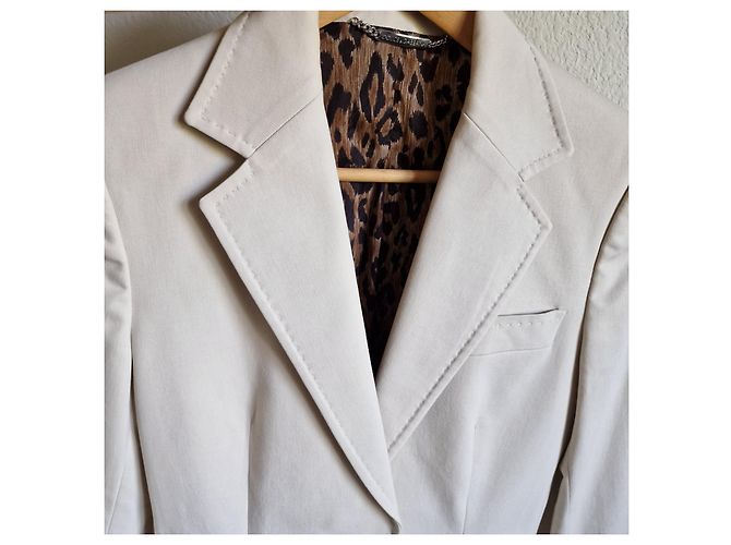 Veste Dolce & Gabbana en coton beige - vue 4