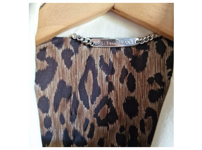 Veste Dolce & Gabbana en coton beige - vue 6