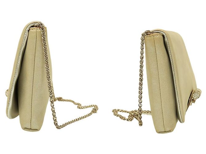RODO Couro Prata com. Bolsa clutch com fivela de cristal Det. Bolsa de ombro com corrente - vista 3