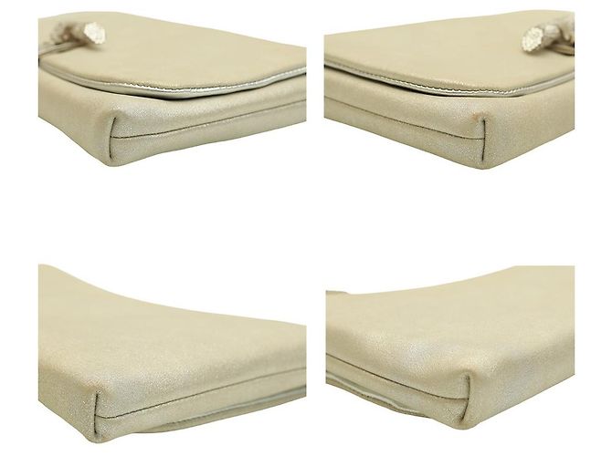 RODO Couro Prata com. Bolsa clutch com fivela de cristal Det. Bolsa de ombro com corrente - vista 4