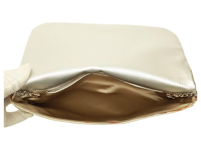 RODO Couro Prata com. Bolsa clutch com fivela de cristal Det. Bolsa de ombro com corrente - vista 8