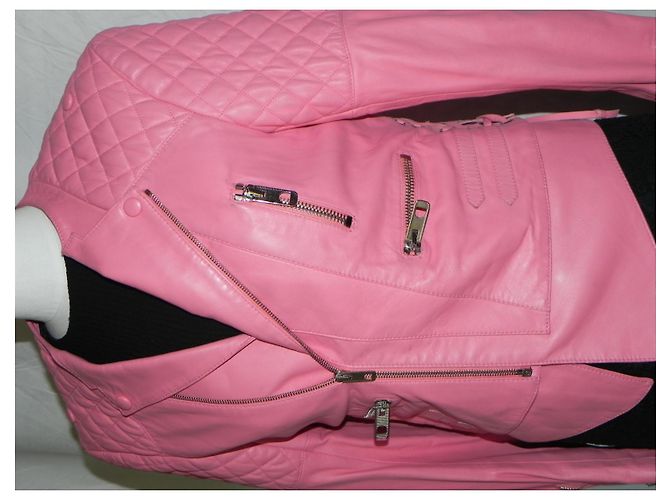 Balenciaga Lamm Leder Jacke S Pink - Ansicht 5