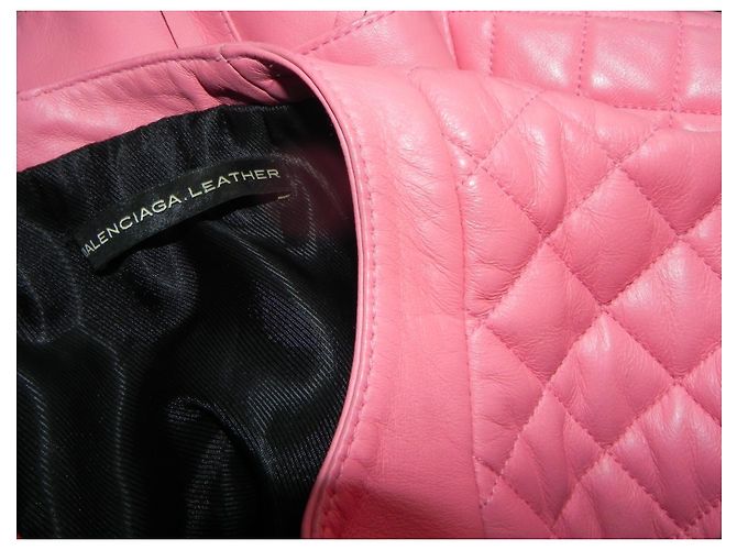 Balenciaga Lamm Leder Jacke S Pink - Ansicht 8