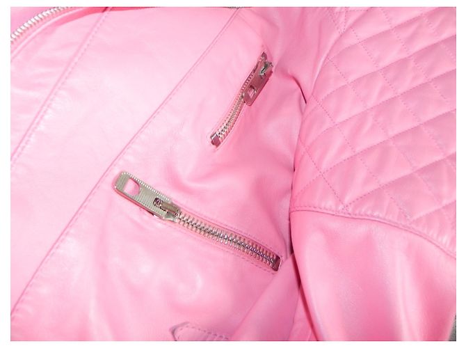 Balenciaga Lamm Leder Jacke S Pink - Ansicht 9