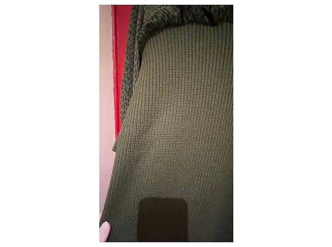 Abito Kenzo Khaki e Nero in Lana e Viscosa Cachi - vista 4