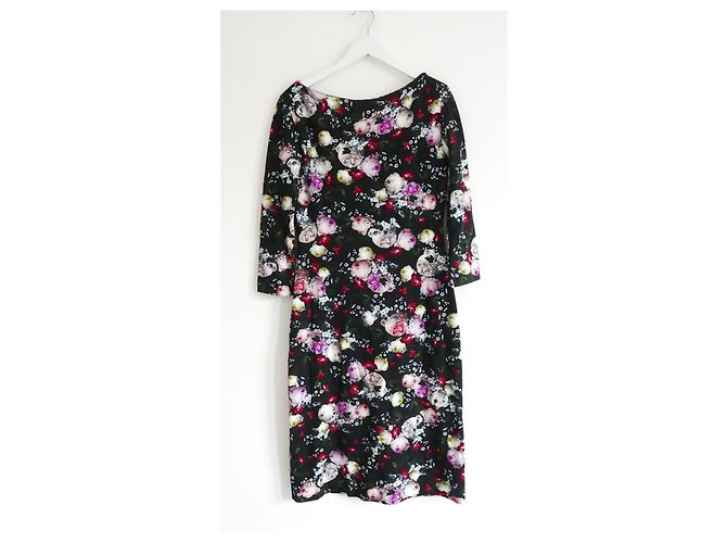 Erdem Reese Blumenkleid mit Pfingstrosen-Print Schwarz - Ansicht 3