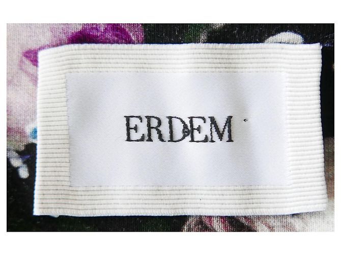 Erdem Reese Blumenkleid mit Pfingstrosen-Print Schwarz - Ansicht 4