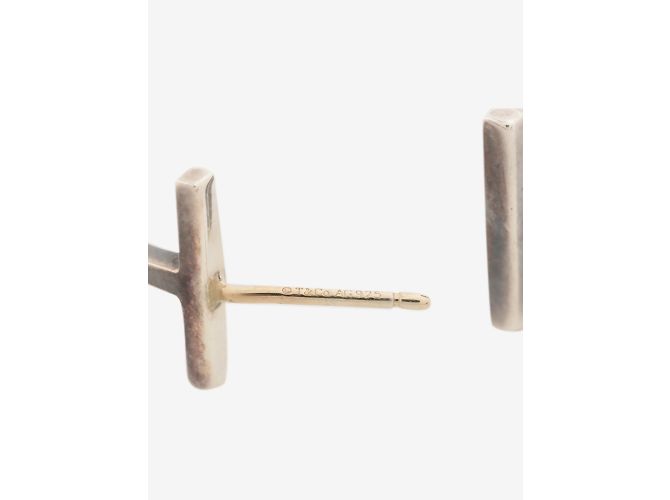 Tiffany & Co Boucles d'oreilles créoles T Wire argentées - vue 4