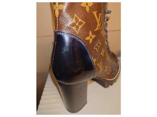Louis Vuitton Star Trail Monogramm Schwarz/Braune Stiefelettengröße 38.5 US 8.5 - Ansicht 12