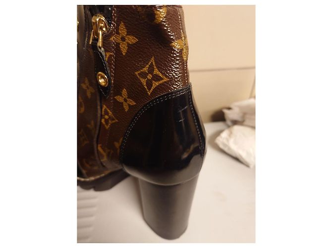 Louis Vuitton Star Trail Monogramm Schwarz/Braune Stiefelettengröße 38.5 US 8.5 - Ansicht 13