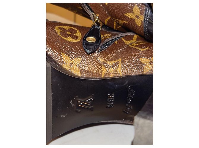 Louis Vuitton Star Trail Monogramm Schwarz/Braune Stiefelettengröße 38.5 US 8.5 - Ansicht 16
